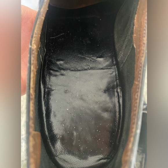 GP Italia Plain Toe Derby Shoes – Black Leather – Made in Italy SZ 8.5 main image 4